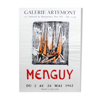 Affiche exposition menguy 1962