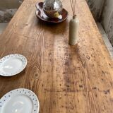 Farmhouse table in elm and pine 2m