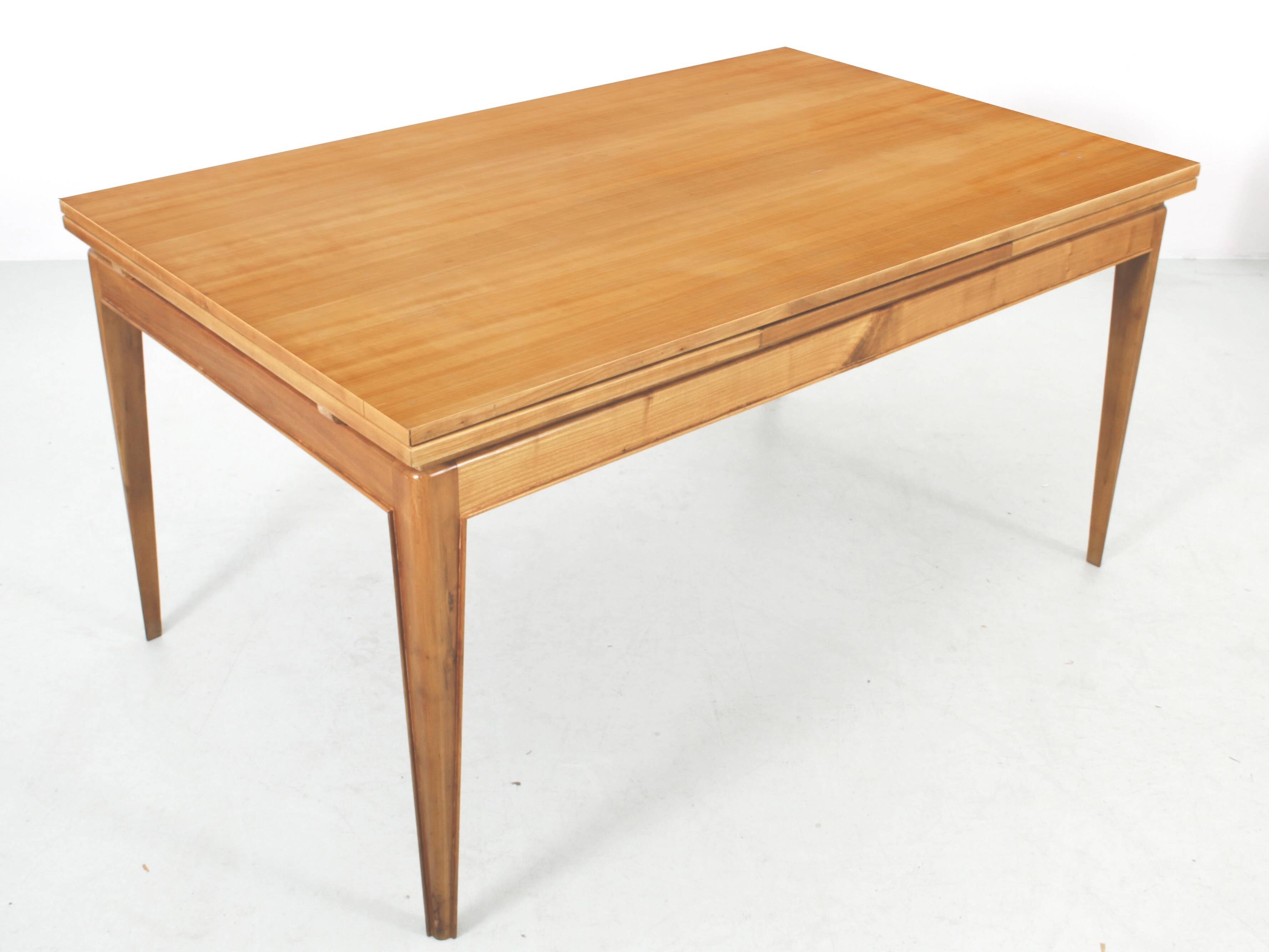 Table de repas extensible en acajou blond