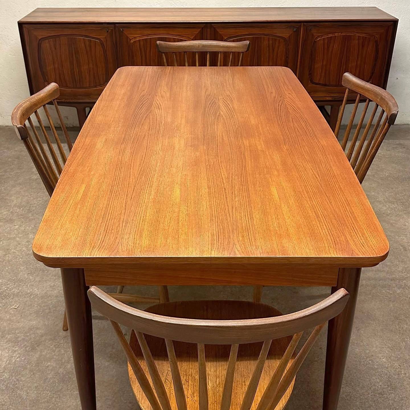 Extensible table by Oswald Vermaercke, 1960