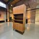 Bibliothèque / vitrine vintage en bois MDK
