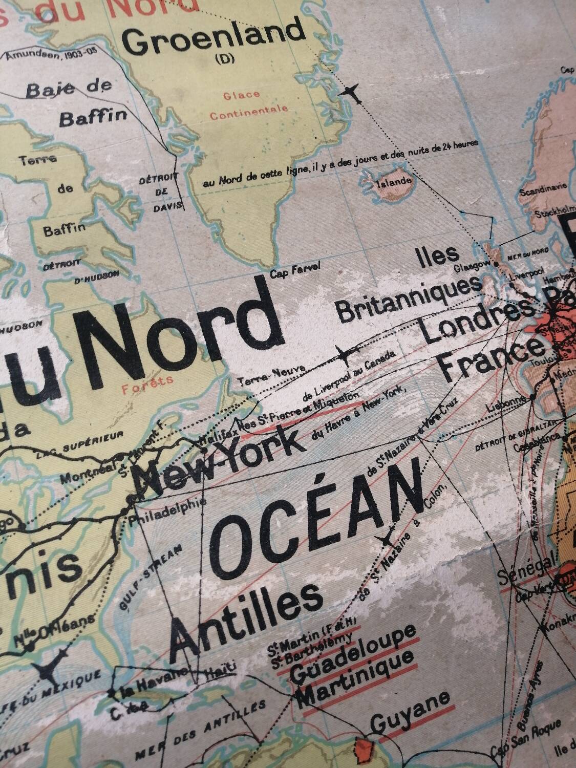 Old map Vidal Lablache 22 Community planisphere - 1950