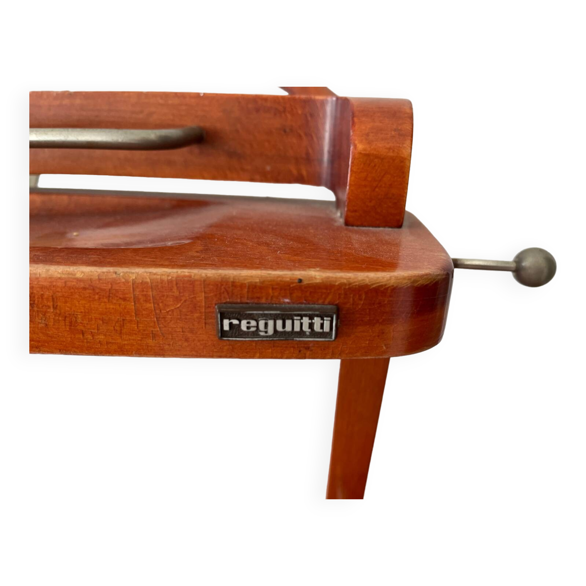 Fratelli REGUITTI mahogany valet with tie rack and trouser rack