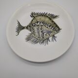 Fish plate by Alain Piclet unique piece Quimper