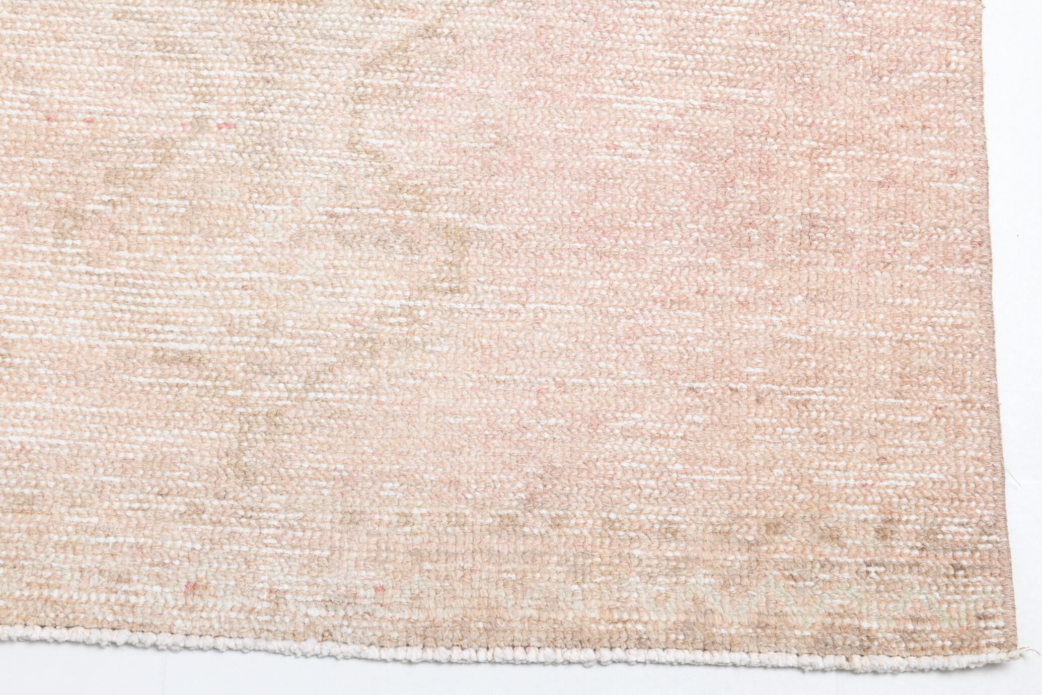 Dusty beige handmade runner rug