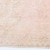 Dusty beige handmade runner rug
