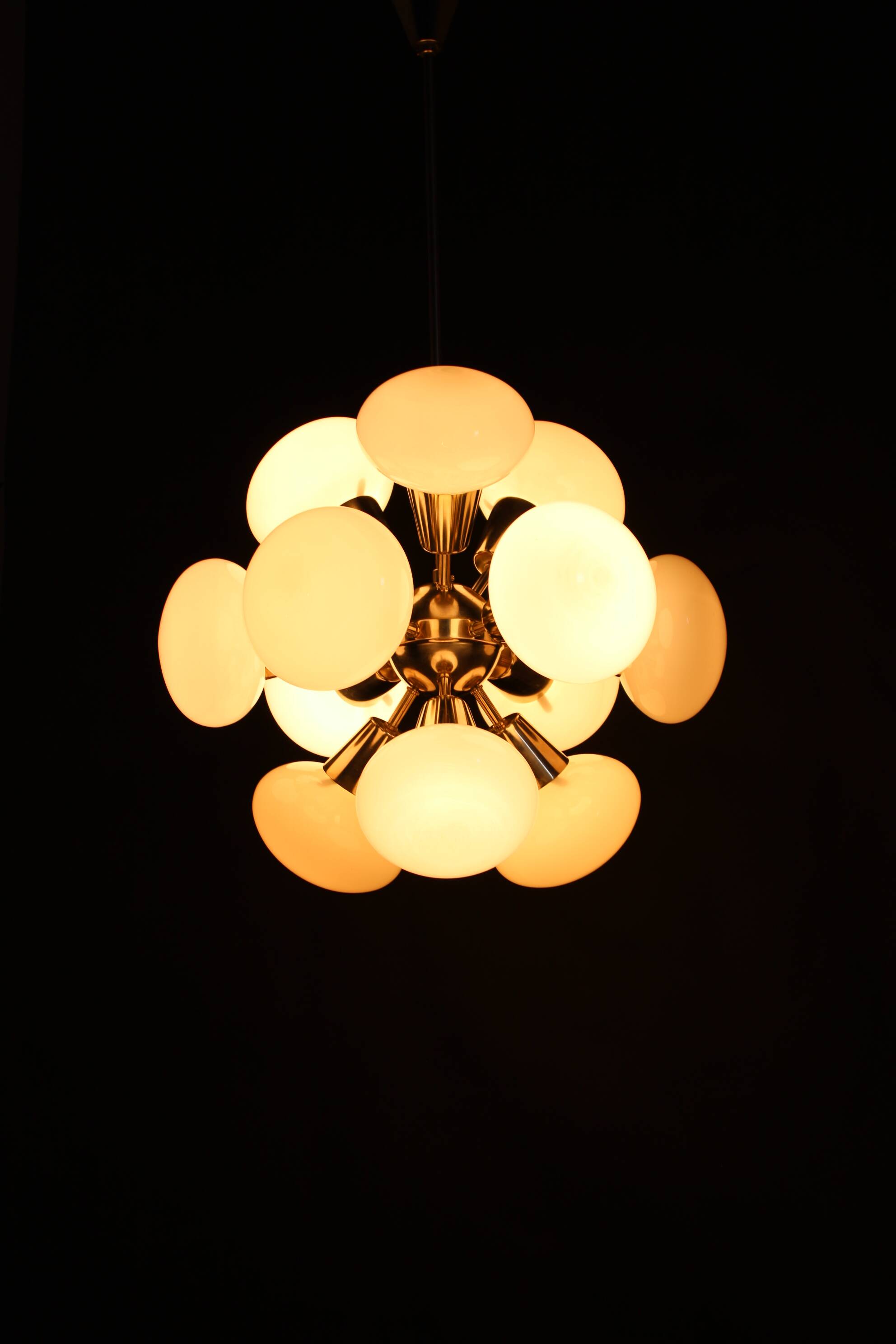 1970s Chrome Plated  12-Flamming  Sputnik , Czechoslovakia