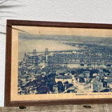 Photograph of Marseille 1950 - panoramic Mediterranean port and city printed by G. Arnaud - antique print