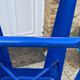 Genuine tolix h75 industrial metal bar stool, stackable, blue.