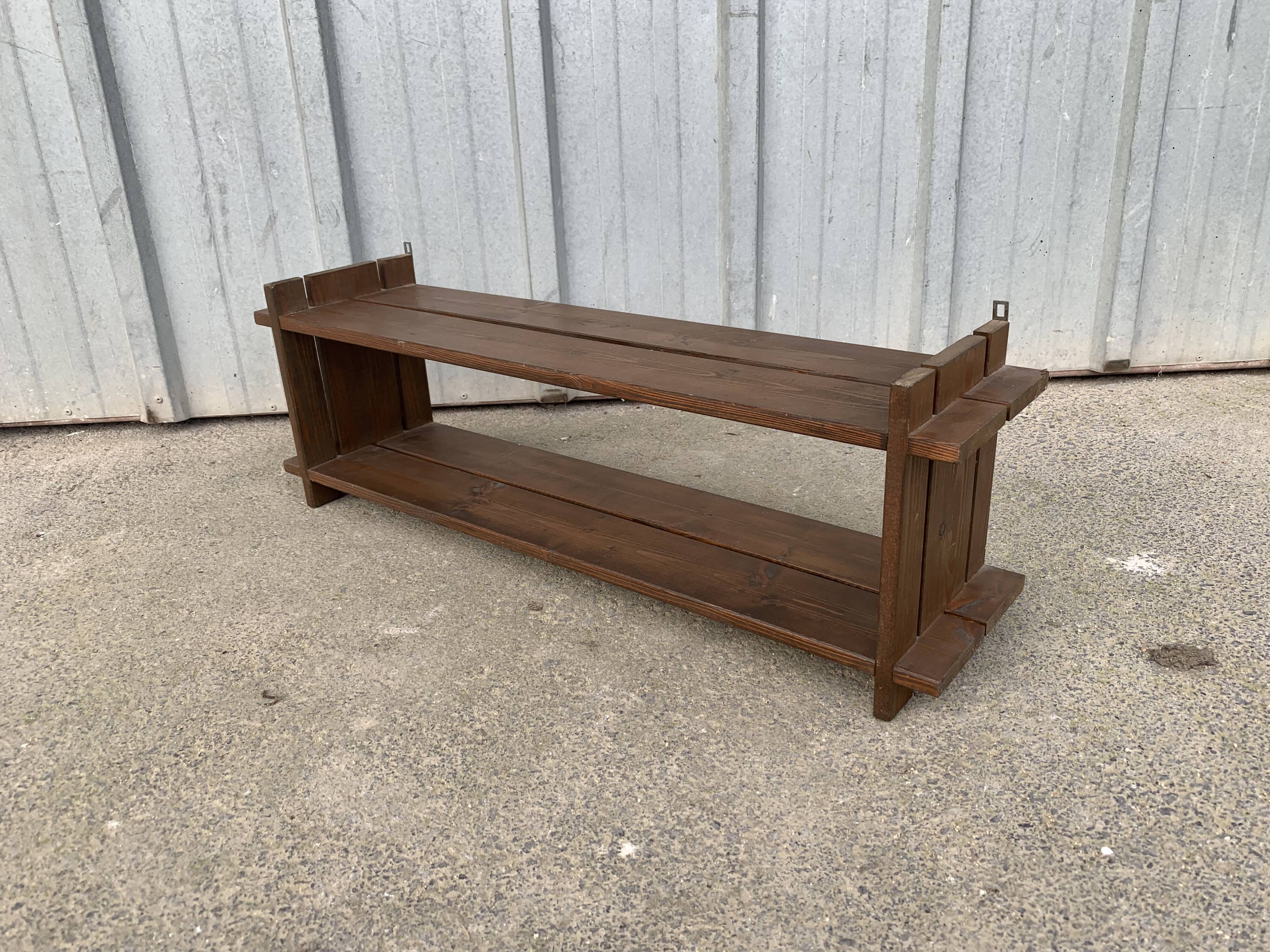 Antique wooden wall shelf