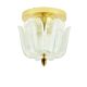 Mid-Century Modern Floral Glass & Brass Ceiling Light from Limburg, 1970s