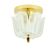 Mid-Century Modern Floral Glass & Brass Ceiling Light from Limburg, 1970s