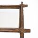Large old rectangular rattan mirror, 67cm x 47cm