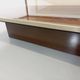 Vintage coffee table in smoked glass, chromed metal and magnifying glass from the 70s