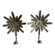 Paire d’appliques unique, fleurs métal 1960-70