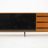 1970's Mahogany & Glass Commode, Czechoslovakia