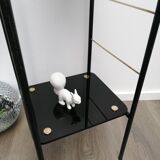 Sellette glass and metal