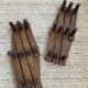 Pair of accordion coat hooks in oak from the 60s-70s.