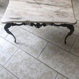Vintage marble and brass coffee table