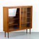 Danish Teak Cabinet with Glass Doors by Carlo Jensen for Hundevad, 1960s