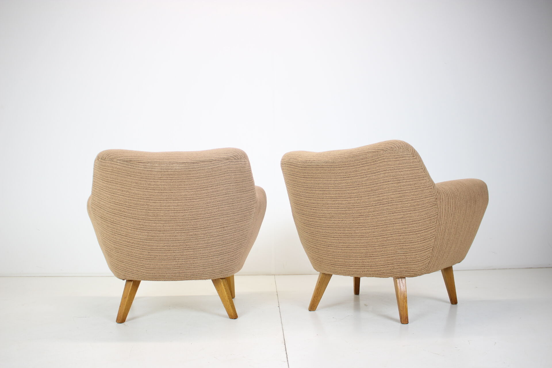 Pair of design club armchairs, 1970's.