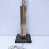 Pied de lampe colonne laiton marbre néo classique vintage