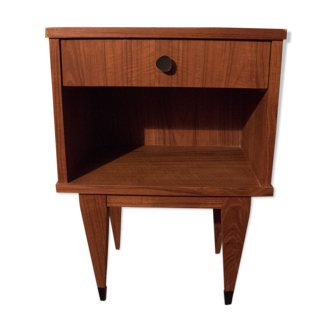 Vintage dark oak bedside