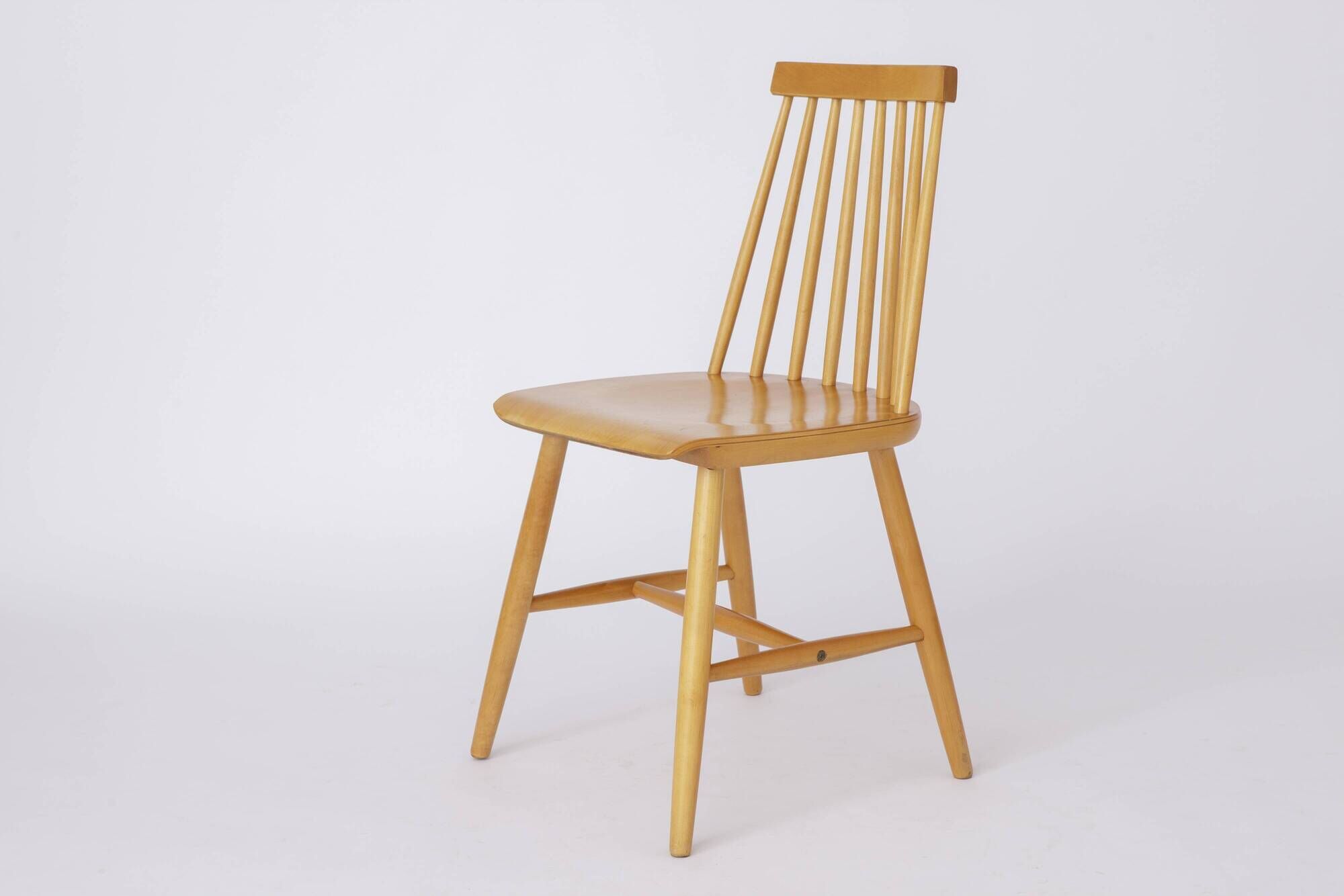 1 of 2 Yngve Ekström "Pinocchio" Dining Chair – Swedish Beechwood, 1960s