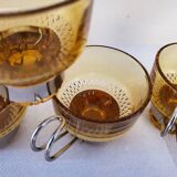 Amber glass cups