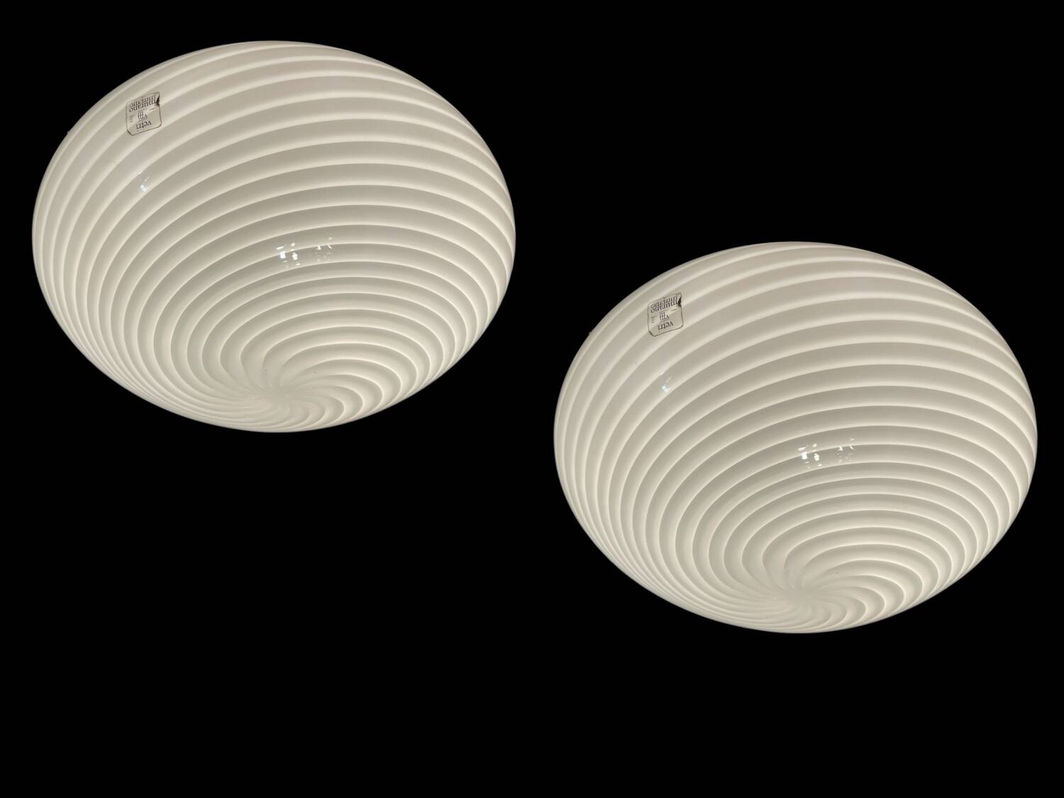 Murano Glass Flushmount Lights Set of 2