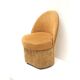 Yellow vintage armchair with storage space made in the 70s