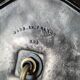 Art Nouveau lamp base – Hammered metal & stylised Ginkgo leaves –