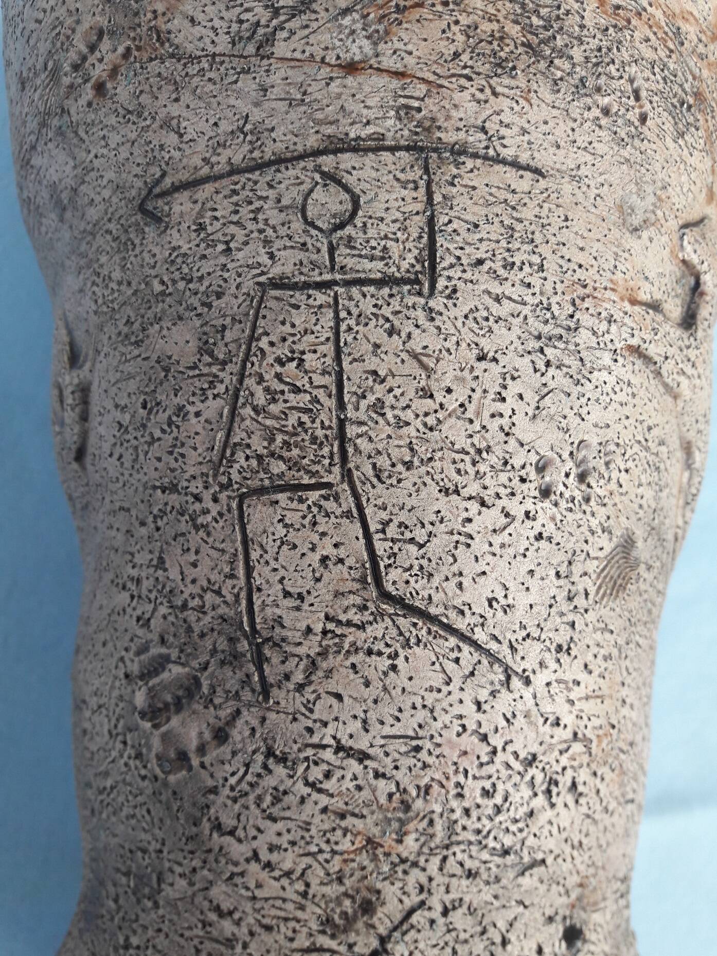 Ceramic vase with rock art decoration