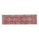 1970s Vintage Turkish Oushak Handmade Wool Cotton Pink Runner Rug 82x304