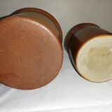 Duo of old stoneware pots