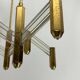 Vintage Italian brass and perspex chandelier by Zeroquattro from 70s