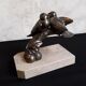 Book clamts in regulation and marble signed Balles art déco