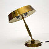 Lampe de bureau en laiton italienne vintage des années 1950 attribuée à Stilnovo