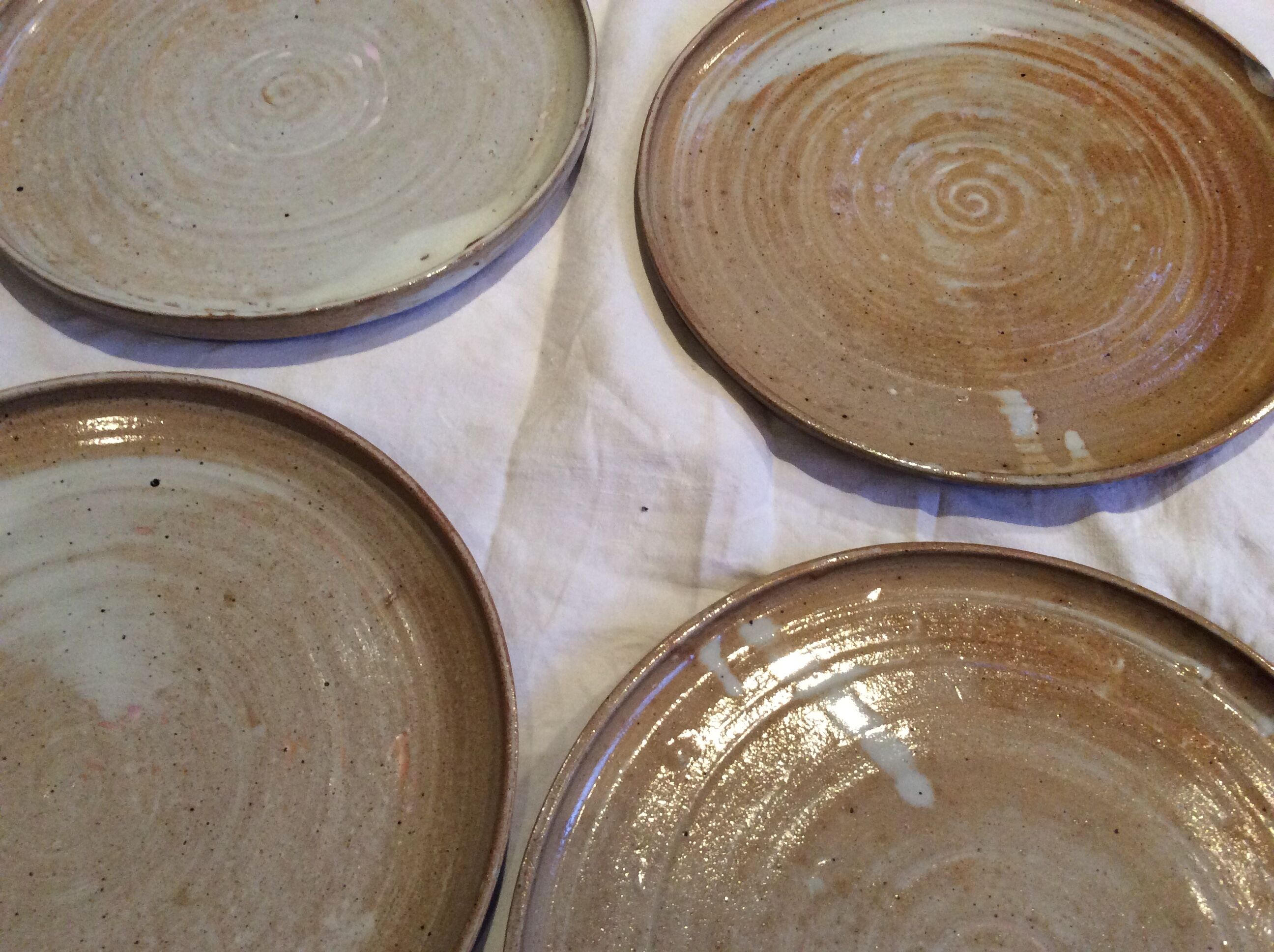 Vintage stoneware plates