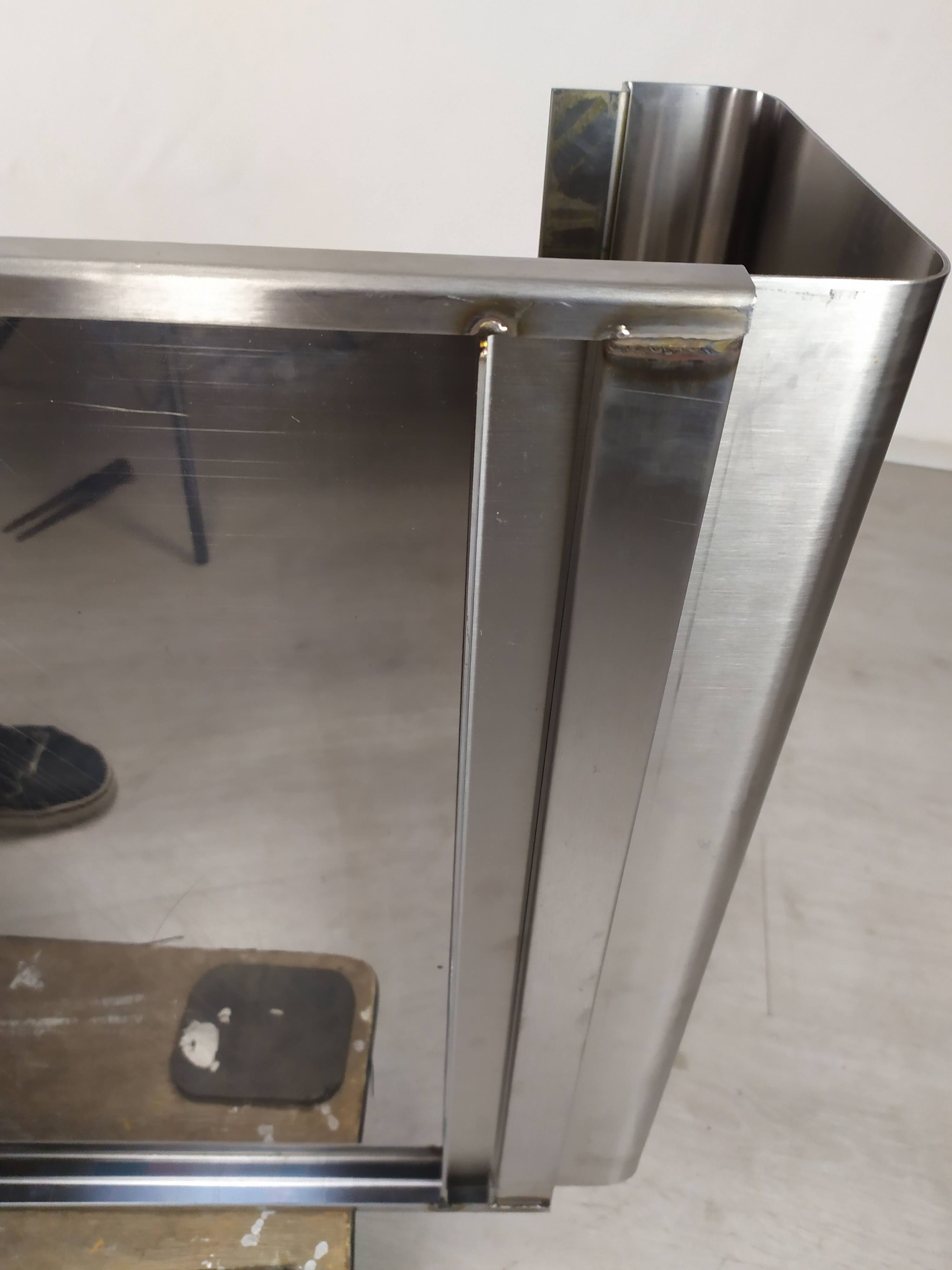 Stainless steel coffee table design Roche Bobois