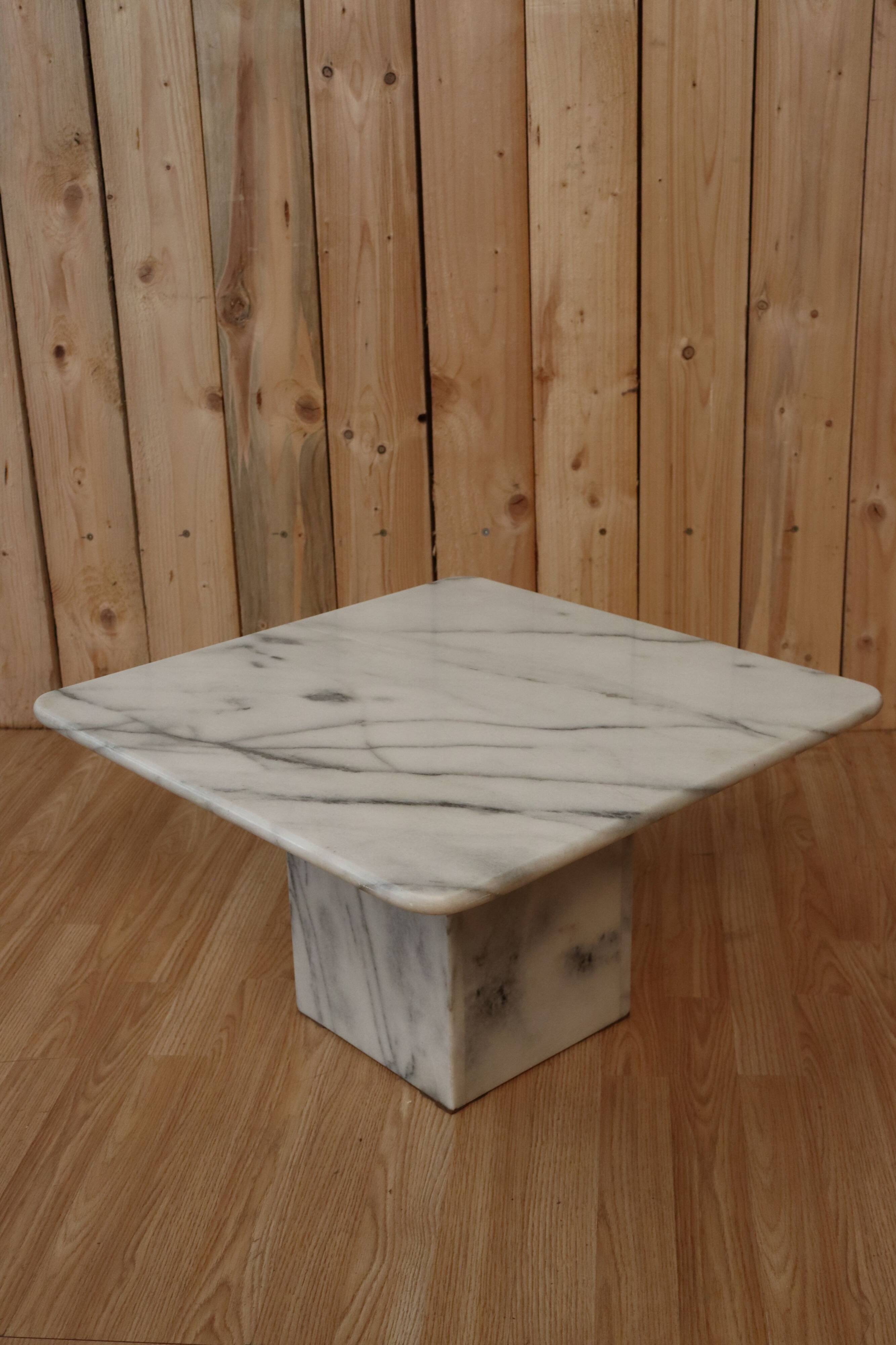 White marble coffee table