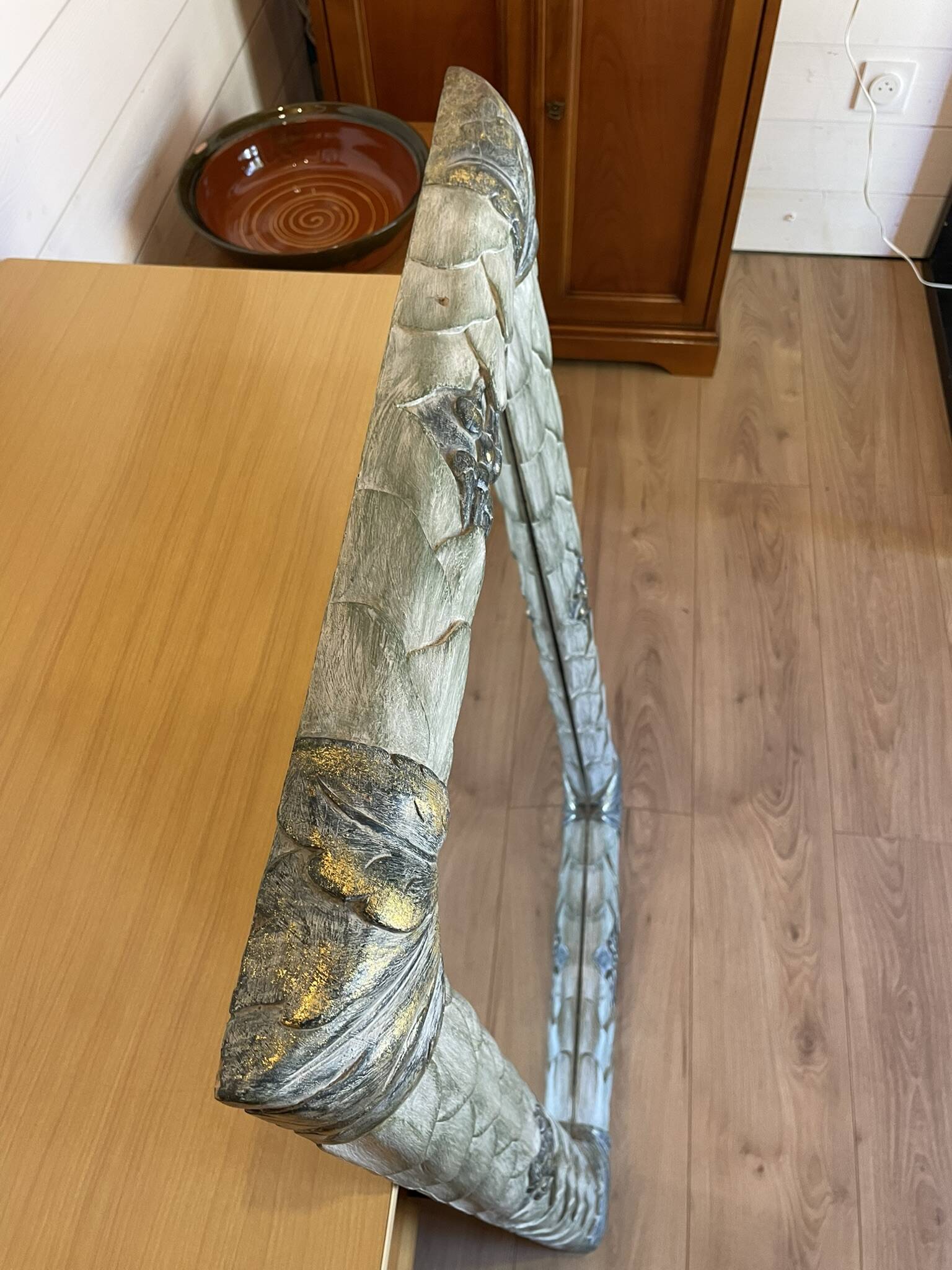 Handcrafted Sculpted Wood Mirror Vincent Gift - Creation What's - 60x100