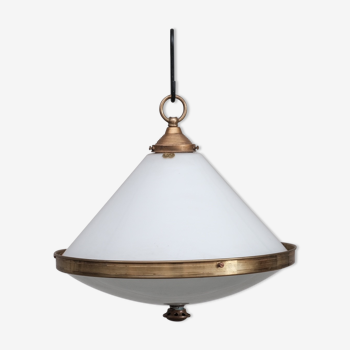 Two tone french antique pendant light