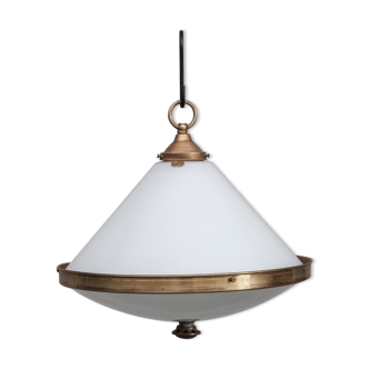 Two tone french antique pendant light