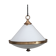 Two tone french antique pendant light