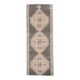 1970s Turkish Oushak Handmade Wool Cotton Brown Runner Rug 94x340