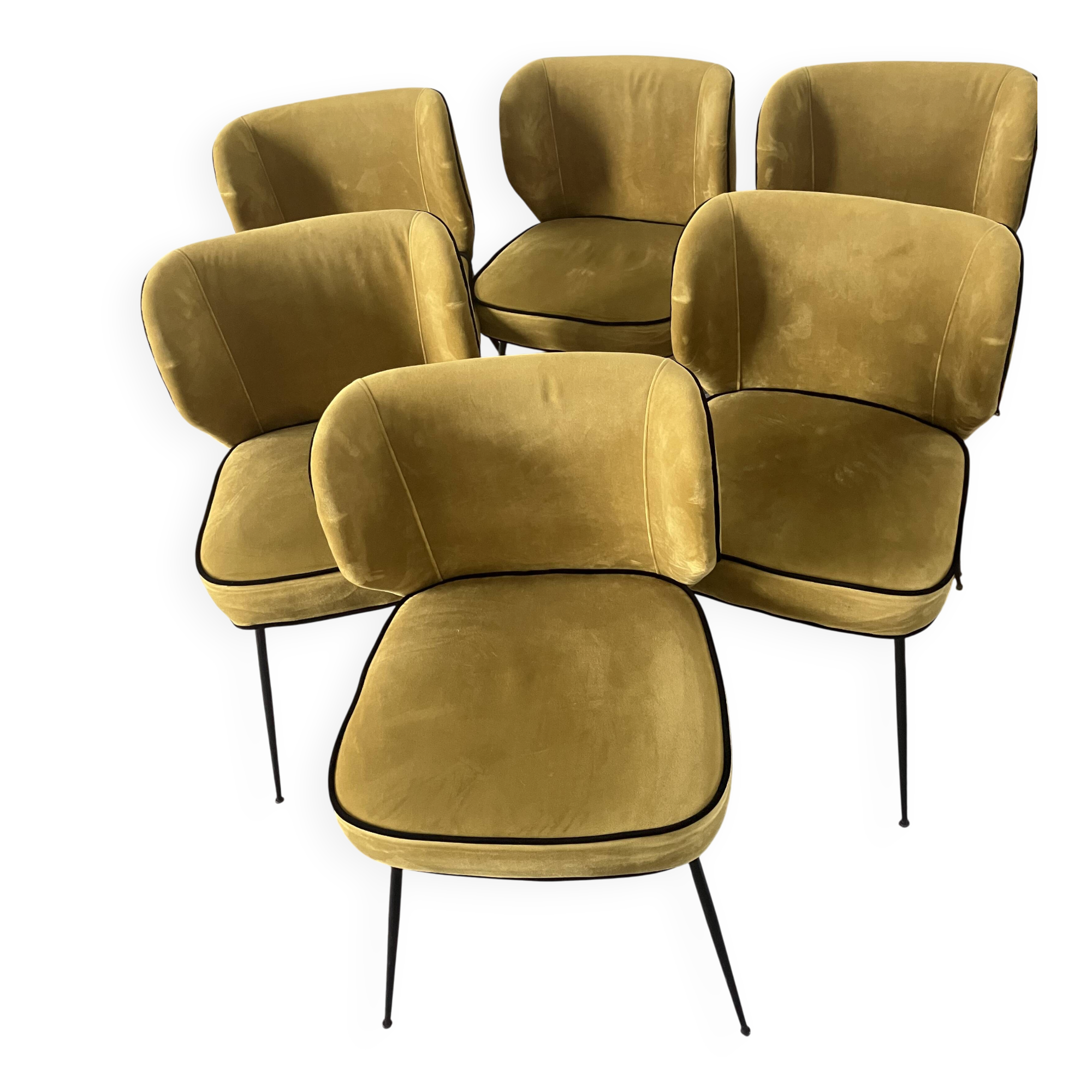 6 velvet chairs NV Gallery