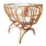 Rattan baby cradle