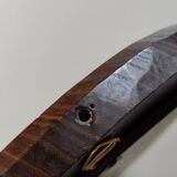 Vintage oval wooden mirror