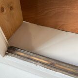 Library showcase ivory white sliding doors